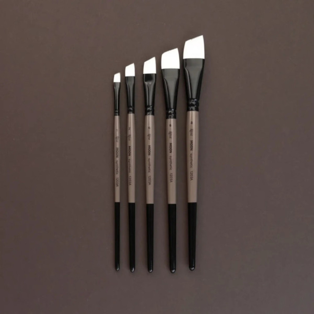 Пензлик для малювання Rosa Синтетика кутова, MOON 1203A, №6 (4823098534211)