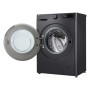Пральна машина LG фронтальна, 9кг, 1200, A, 48см, дисплей, пара, інвертор, чорний