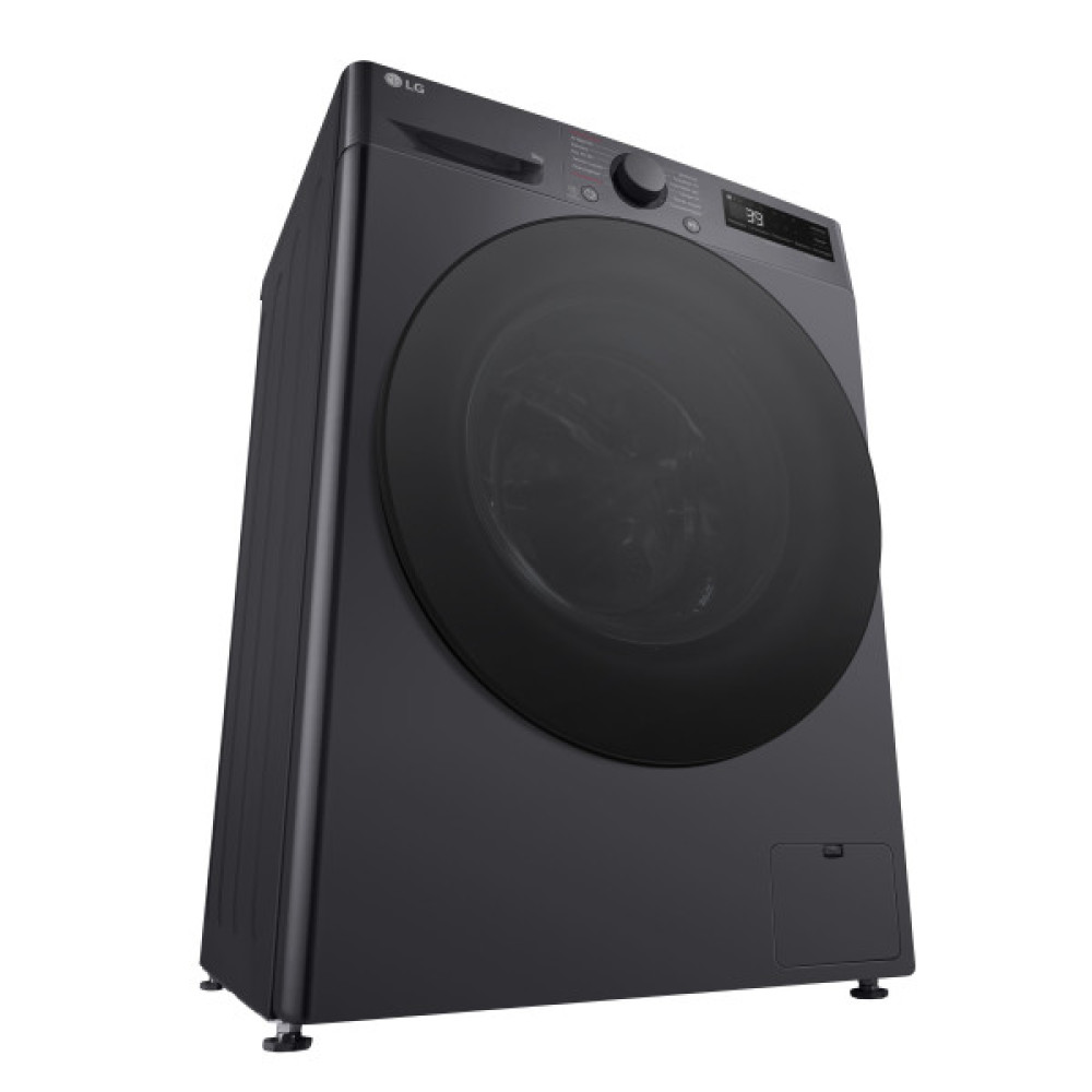 Пральна машина LG фронтальна, 9кг, 1200, A, 48см, дисплей, пара, інвертор, чорний