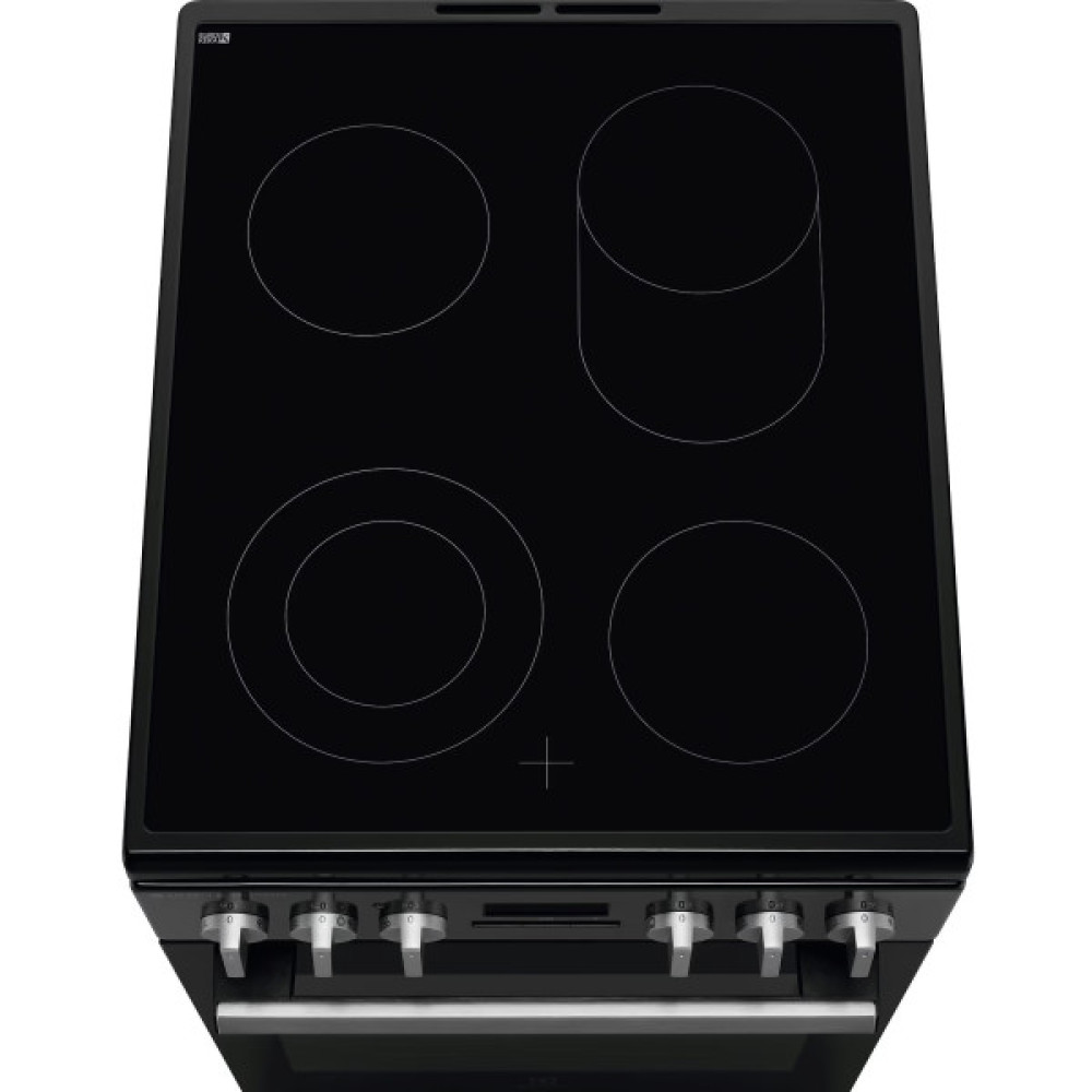 Плита Electrolux електрична склокерамічна, 58л, 50x60см, конвекція, пара, чорний