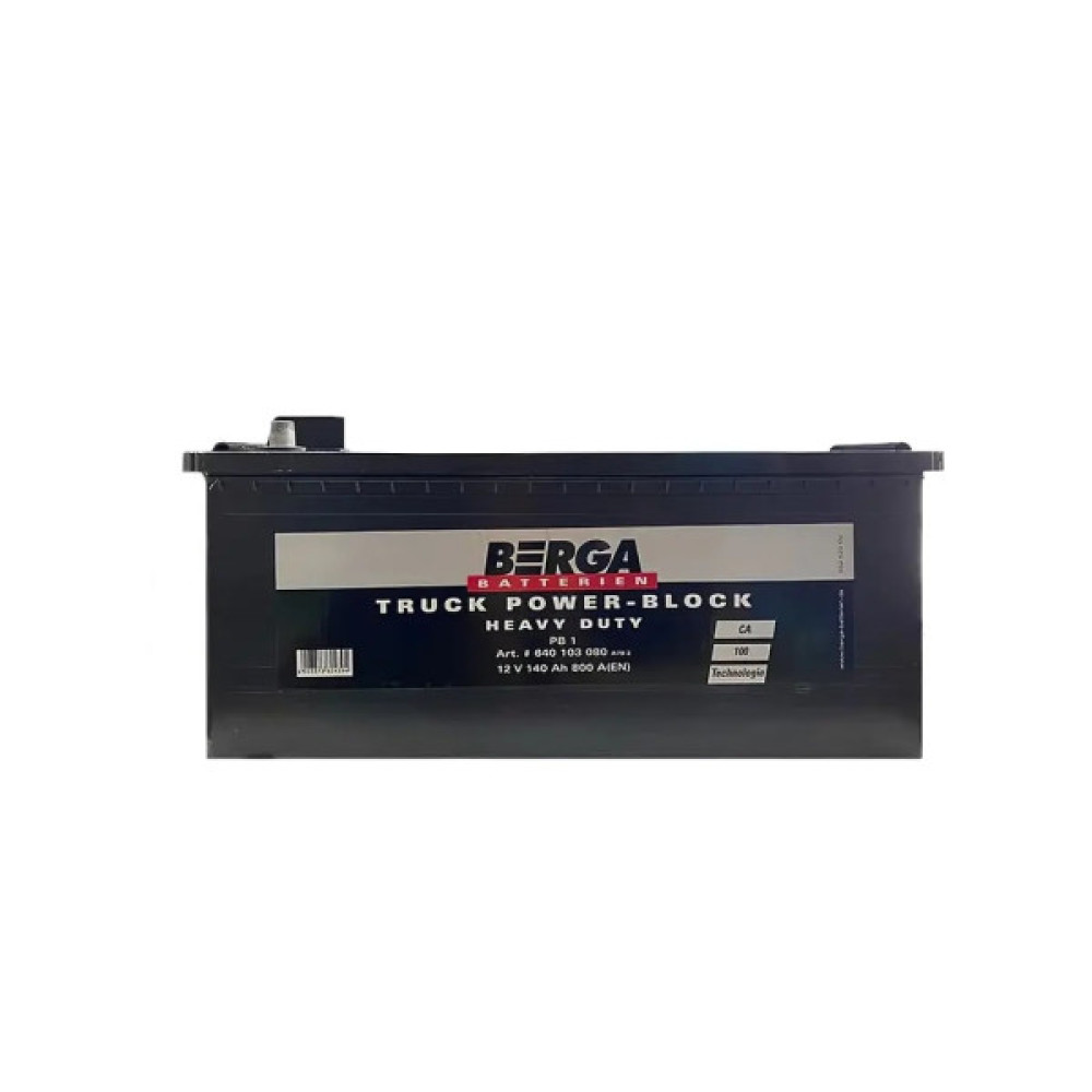 Акумулятор автомобільний Berga Truck Power Block 140Ah бокова(+/-) (800EN) (6401030807502)