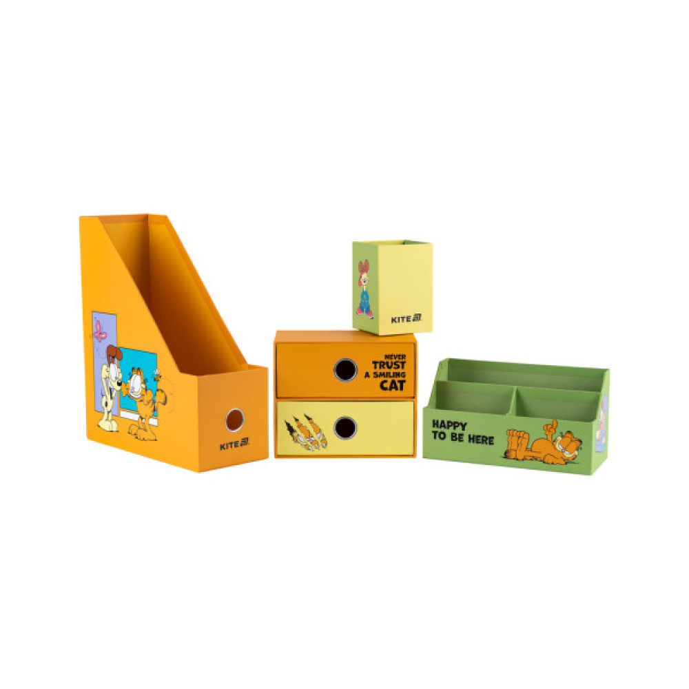 Настільний набір Kite Garfield 4 предмети, картон (GF25-357)