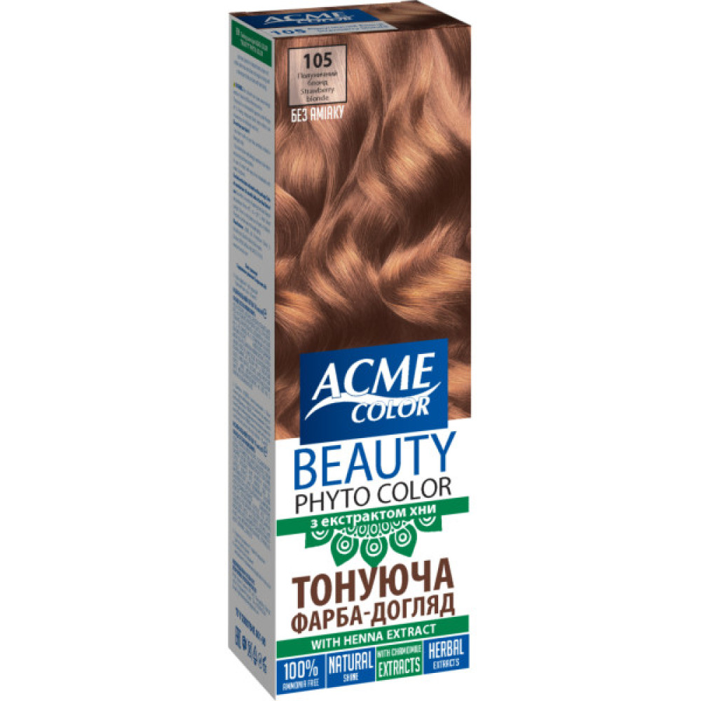 Фарба для волосся Acme Color Beauty Phyto 105 - Полуничний блонд (4823115501936)