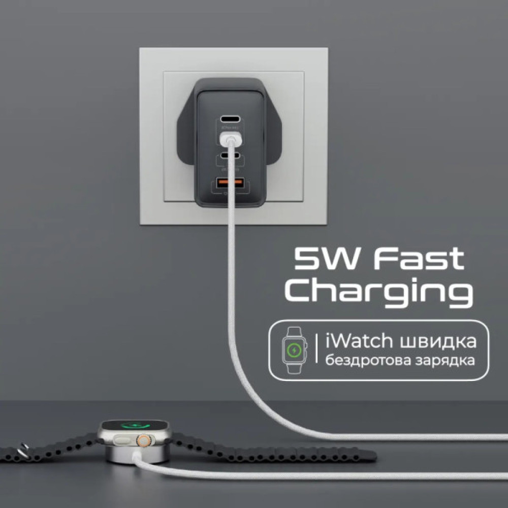 Зарядний пристрій Promate USB-C to Apple Watch 1.2m 5V/1A (watchlink-c)