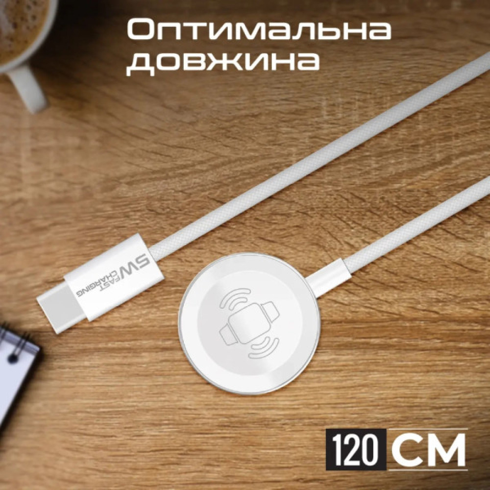 Зарядний пристрій Promate USB-C to Apple Watch 1.2m 5V/1A (watchlink-c)