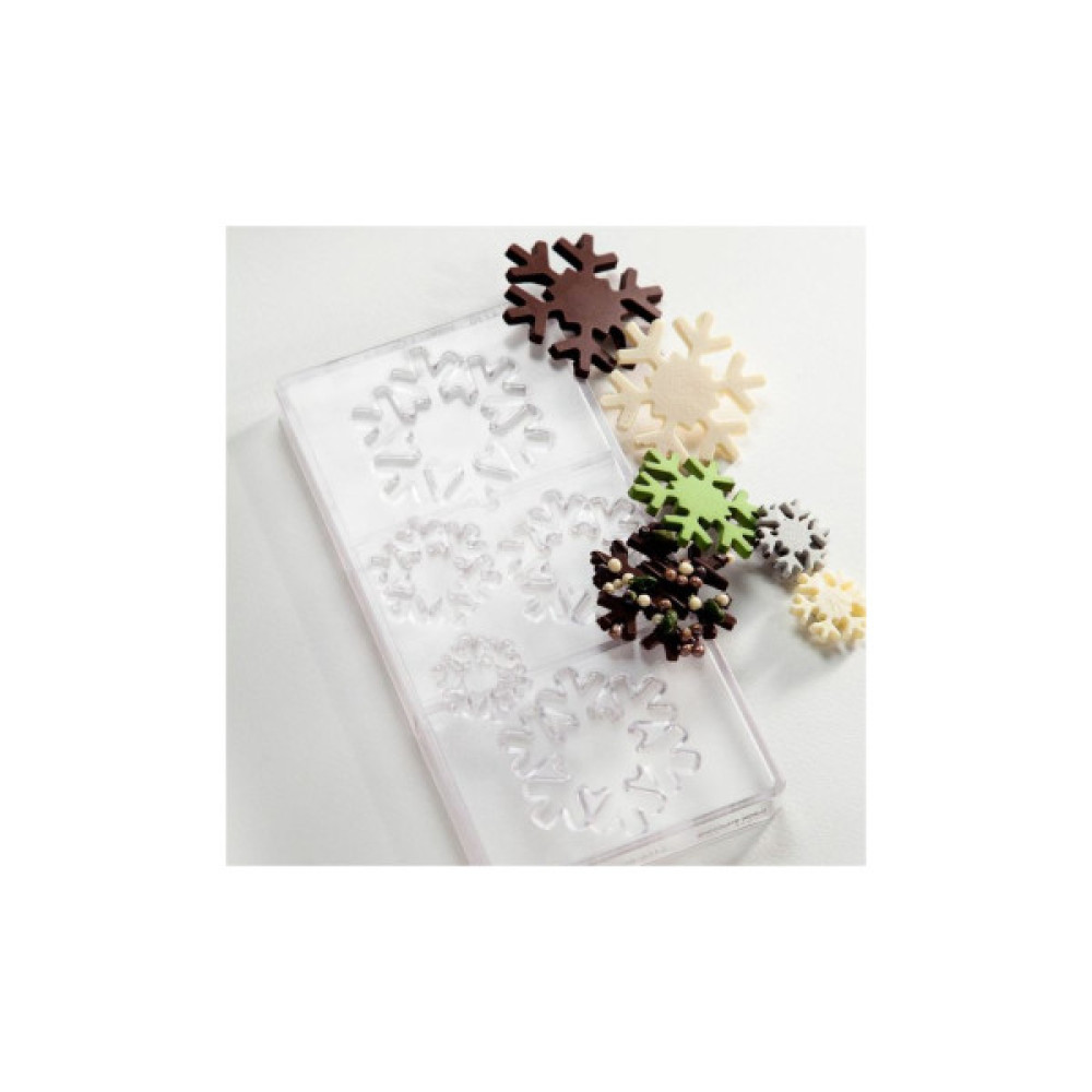 Форма для шоколаду Chocolate World серія "Chrastmas & New Year" Сніжинки (1770 CW)