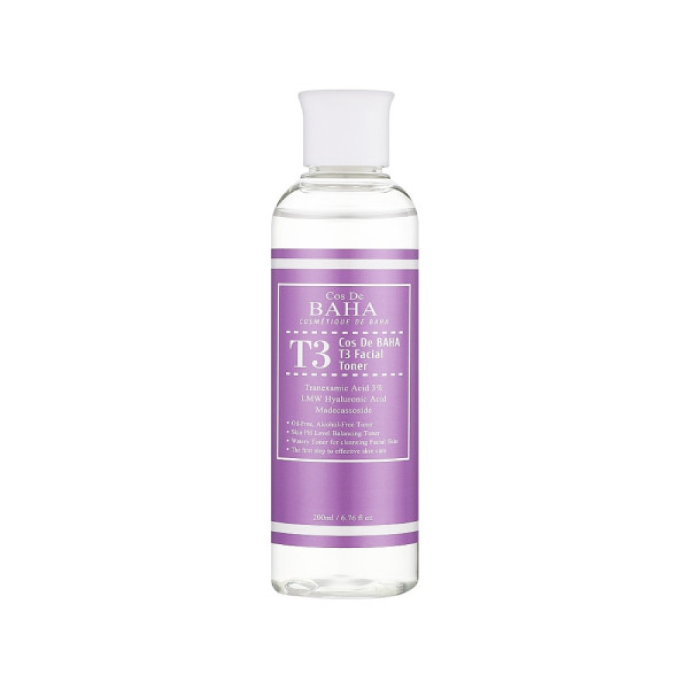 Тонік для обличчя Cos De BAHA Tranexamic 3% T3 Facial Toner З транексамовою кислотою 200 мл (8809240319338)