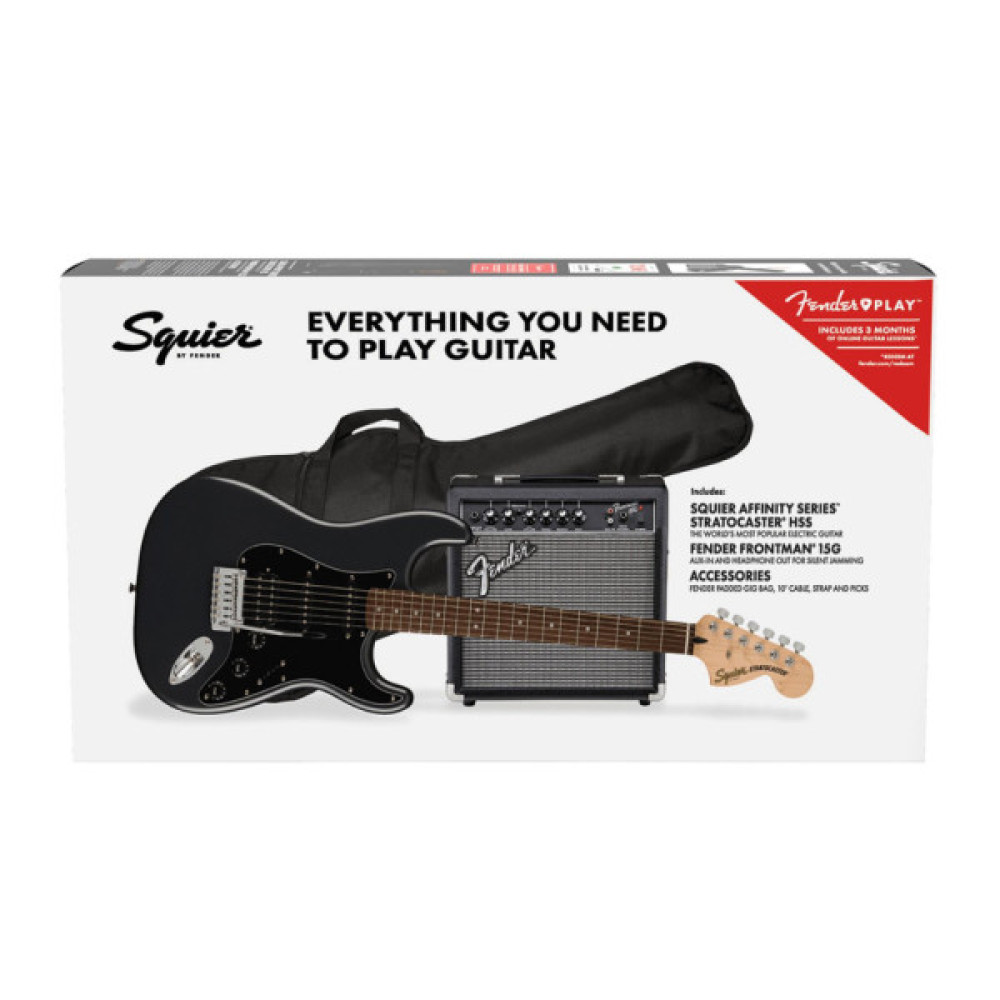Електрогітара Squier by Fender Affinity Series Strat Pack HSS Charcoal Frost Metallic (231526)