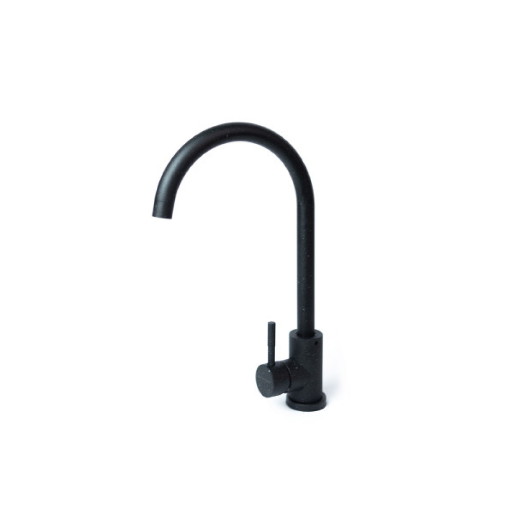 Набір кухонна Adamant Brick, штучний камінь, квадрат, без крила, 460x515x200мм, чаша - 1, врізна, чорний + змішувач