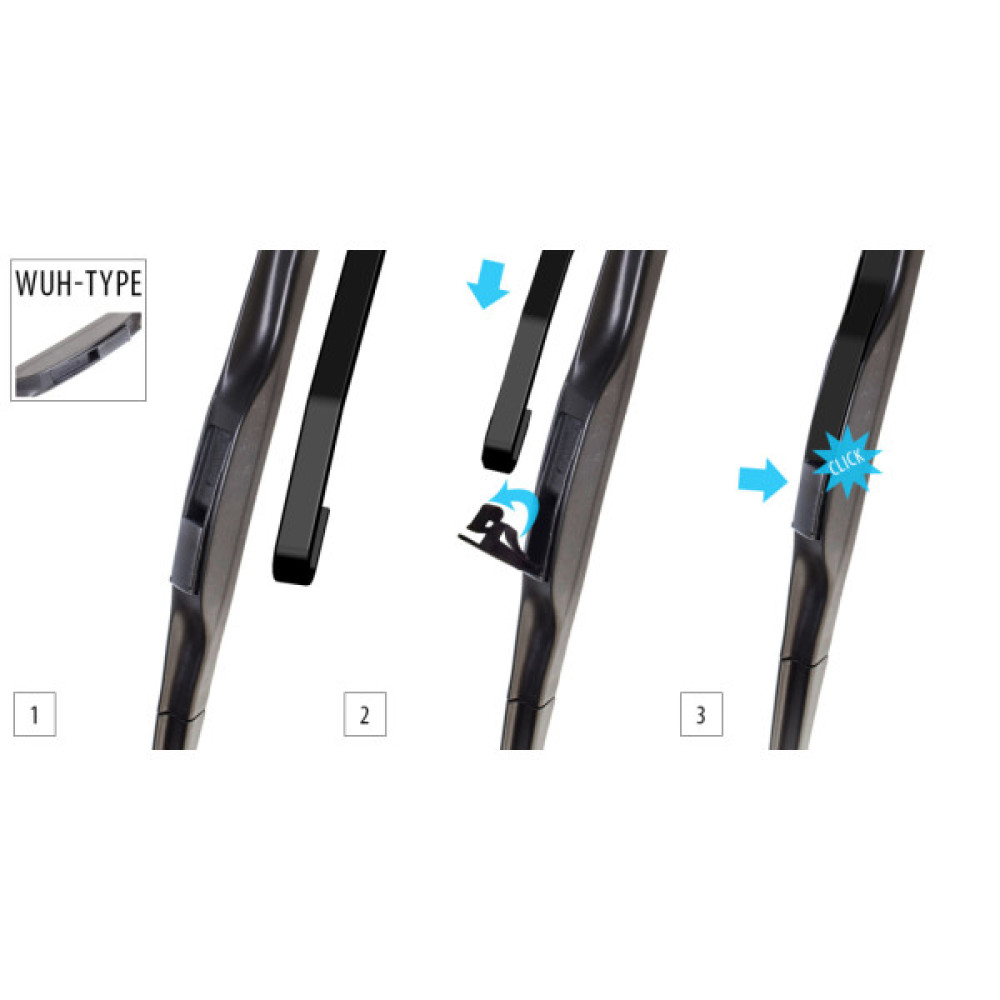 Щітка склоочисника OXIMO гібридна 350 mm / 14 (WUH350)