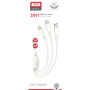 Дата кабель USB 2.0 AM to Lightning + Micro 5P + Type-C 1.0m 2.4A XO (CB-23U3) Дата кабель USB 2.0 AM to Lightning + Micro 5P + Type-C 1.0m 2.4A XO (CB-23U3)