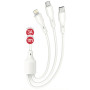 Дата кабель USB 2.0 AM to Lightning + Micro 5P + Type-C 1.0m 2.4A XO (CB-23U3) Дата кабель USB 2.0 AM to Lightning + Micro 5P + Type-C 1.0m 2.4A XO (CB-23U3)