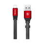 Дата кабель USB 2.0 AM to Lightning 0.23m 2A black/red Baseus (CALMBJ-B91)