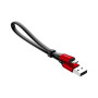 Дата кабель USB 2.0 AM to Lightning 0.23m 2A black/red Baseus (CALMBJ-B91)