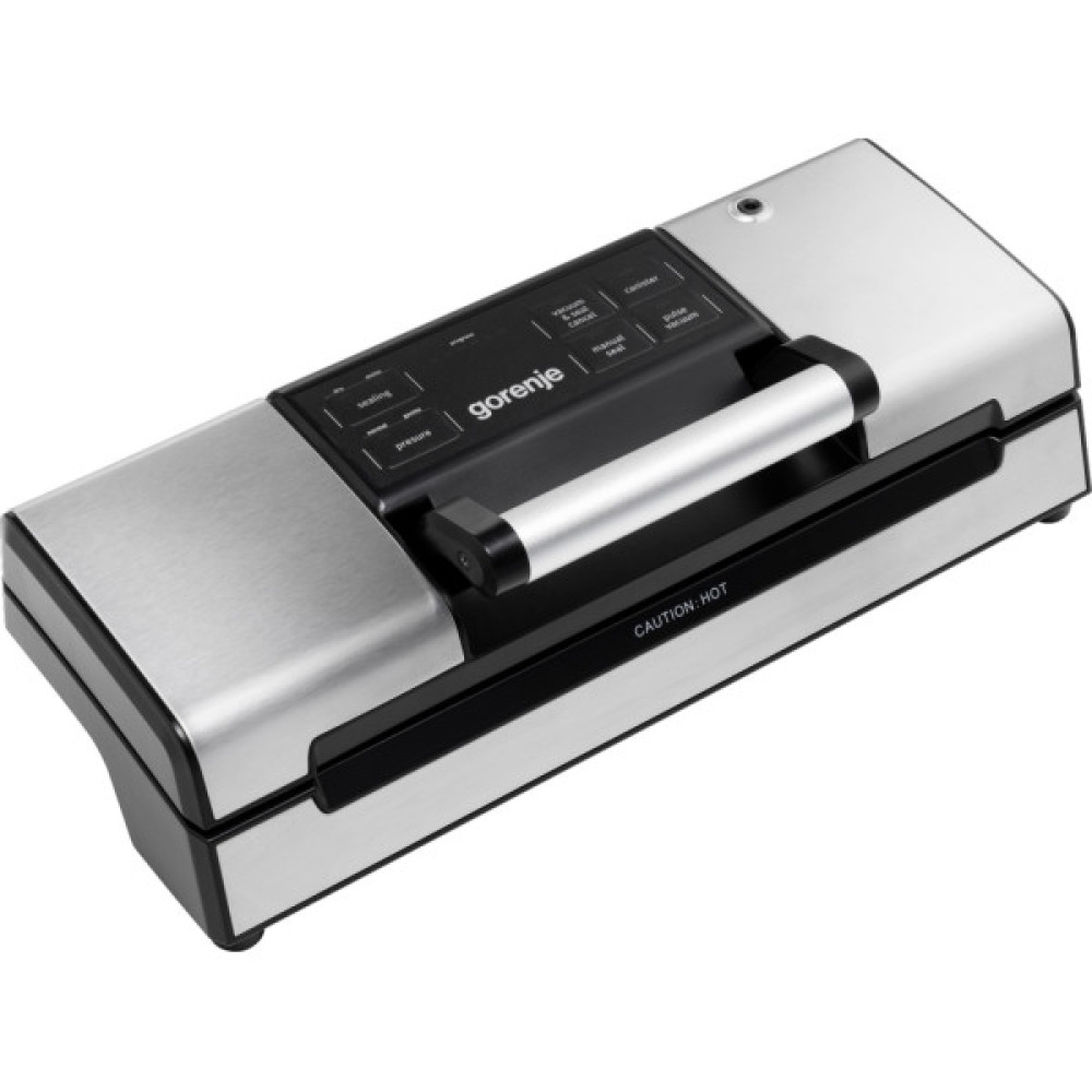 Вакууматор Gorenje для пакетів, 120Вт, 30см, електронне керування, +10 пакетів, нерж, чорний