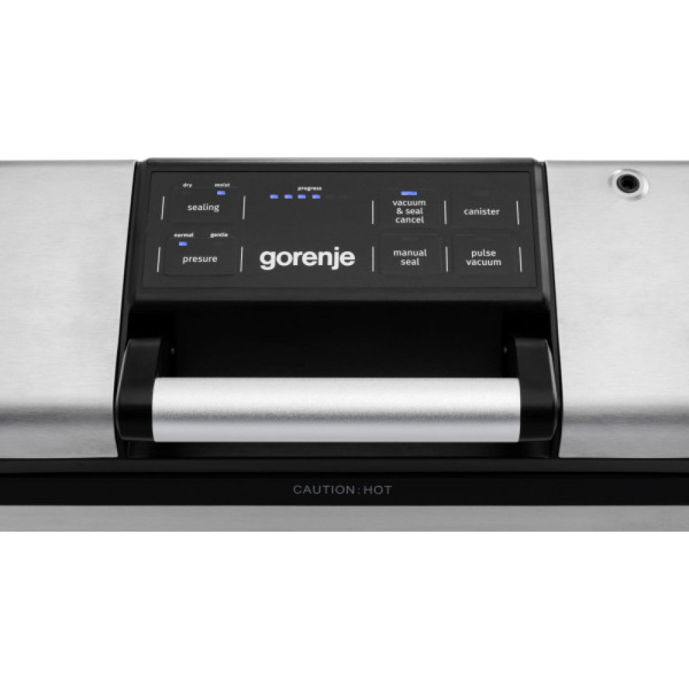 Вакууматор Gorenje для пакетів, 120Вт, 30см, електронне керування, +10 пакетів, нерж, чорний
