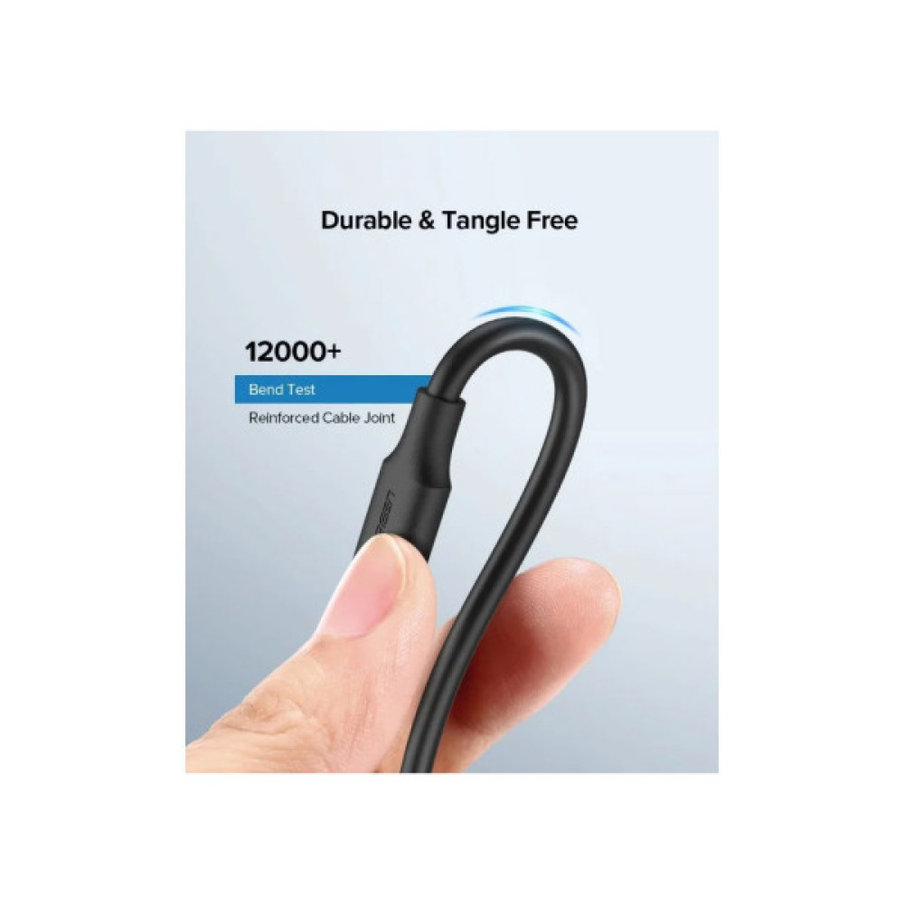 Дата кабель USB 2.0 AM to USB-C 0.5m 3.0A (18W) Nickel Plating US287 Black Ugreen (60115)