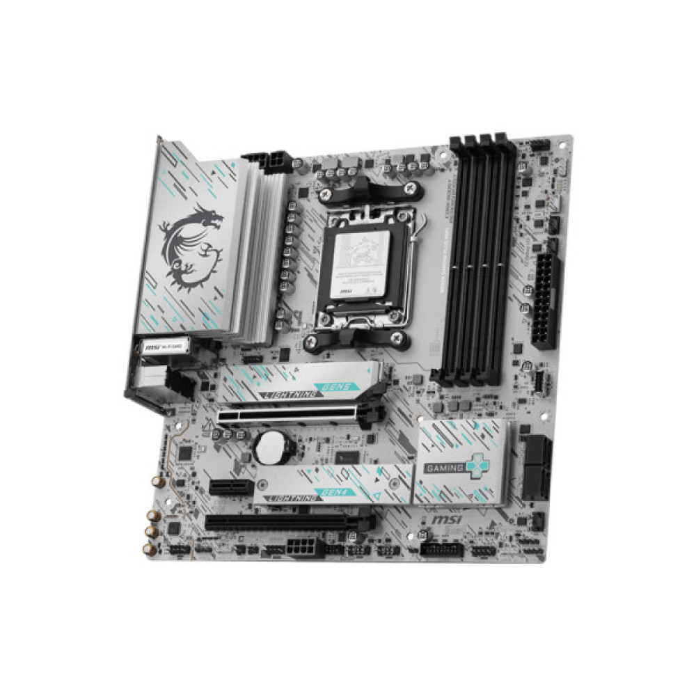 Материнcька плата MSI B850M GAMING PLUS WIFI sAM5 B850 4xDDR5 M.2 HDMI DP WiFi BT mATX