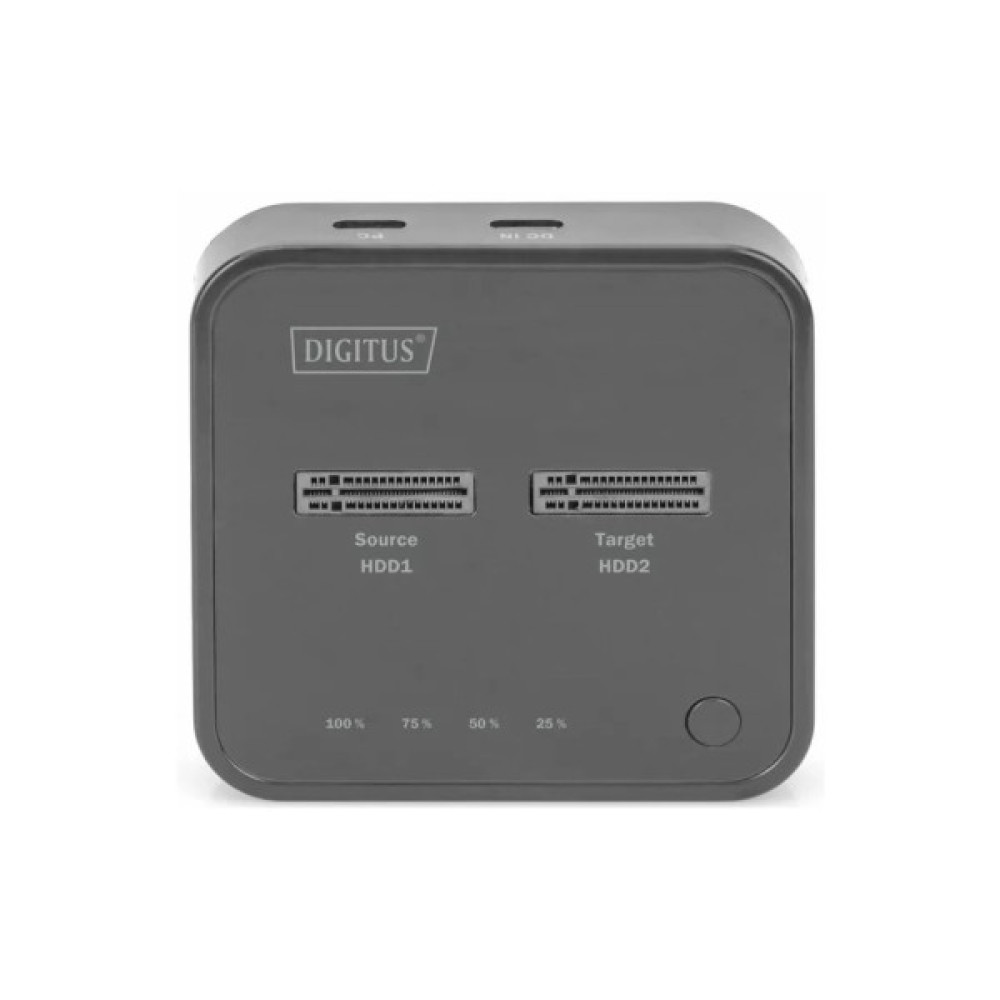 Док-станція для накопичувачів Digitus Dual M.2 NVMe SSD USB Type-C 3.2 Black (DA-71545)