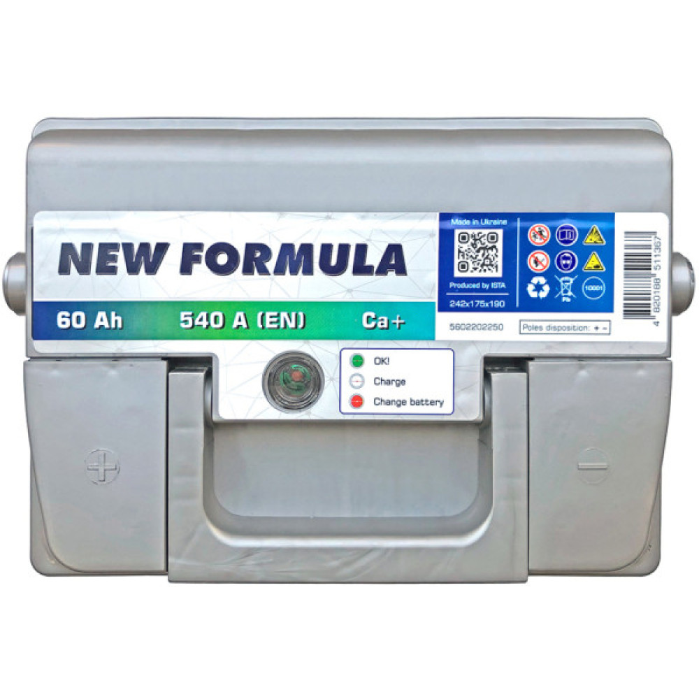 Акумулятор автомобільний NEW FORMULA 60Ah (+/-) 540EN (5602202250)