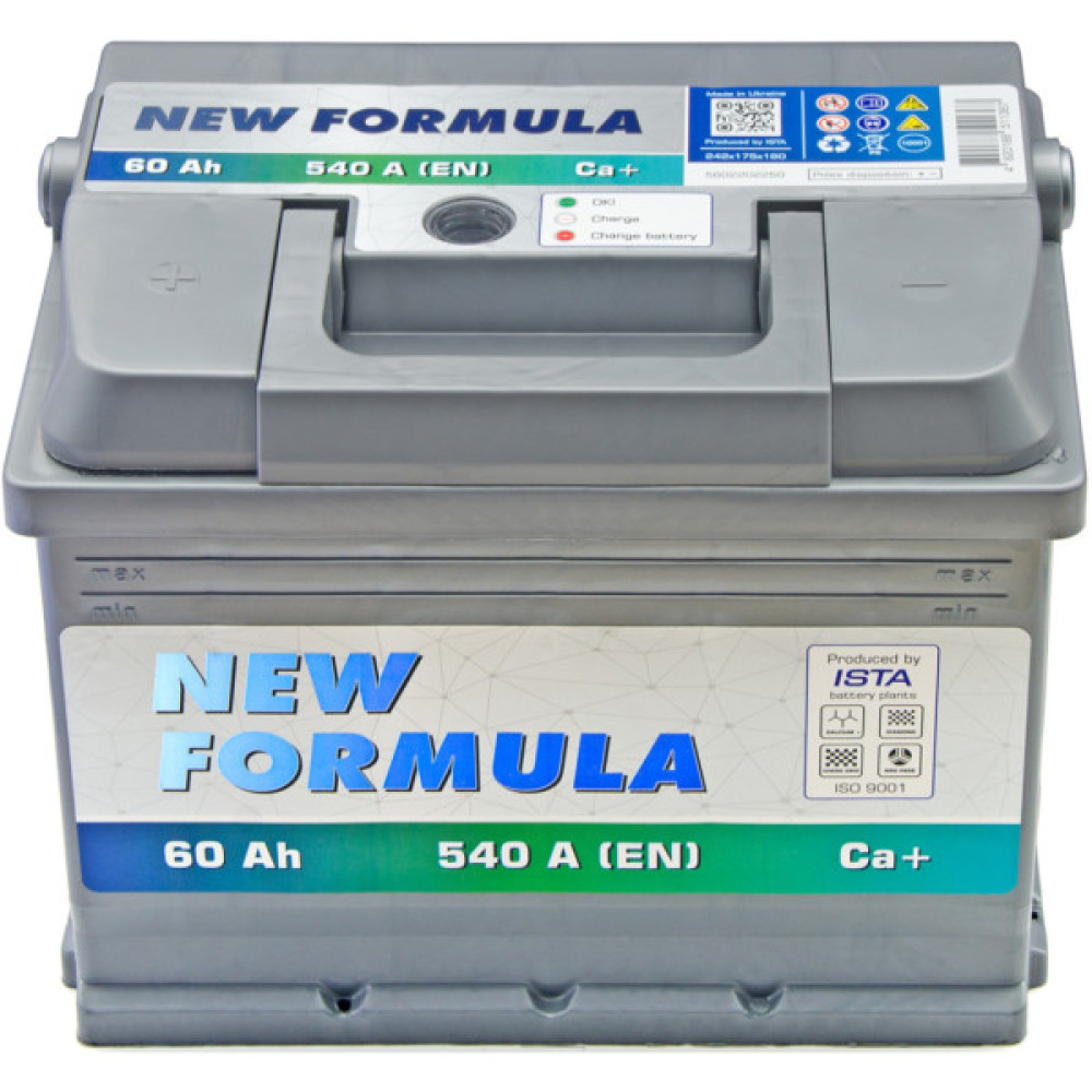 Акумулятор автомобільний NEW FORMULA 60Ah (+/-) 540EN (5602202250)