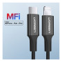Дата кабель USB-C to Lightning 1.0m US1713A Nickel Plating ABS Shell Black UGREEN (60751)