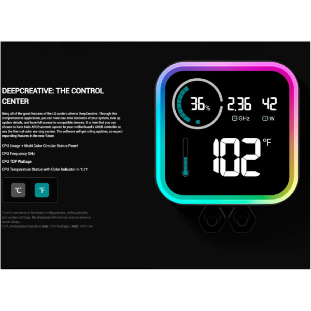 Система рідинного охолодження Deepcool LQ360 Black (R-LQ360-BKLSMW-G-1)
