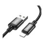 Дата кабель USB 2.0 AM to Lightning 3.0m X91 Radiance black HOCO (6931474788702)