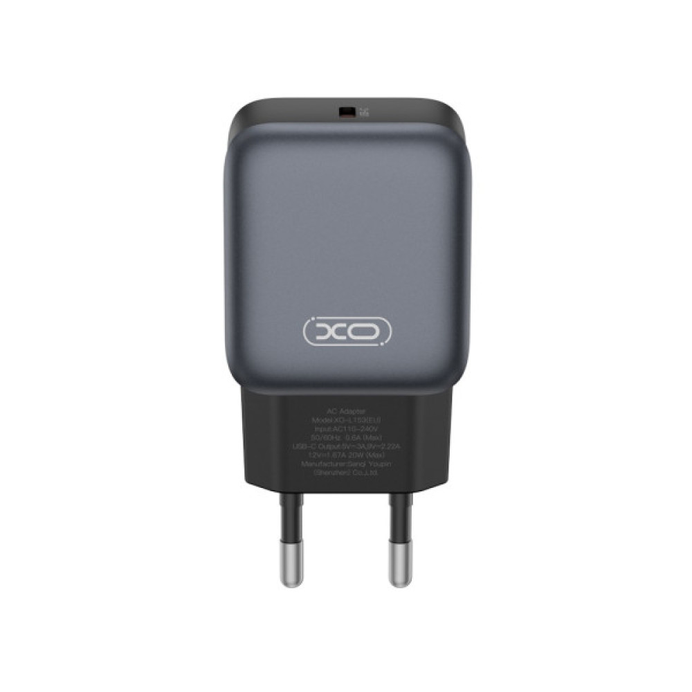 Зарядний пристрій XO USB-C PD20W black (L153_Black)