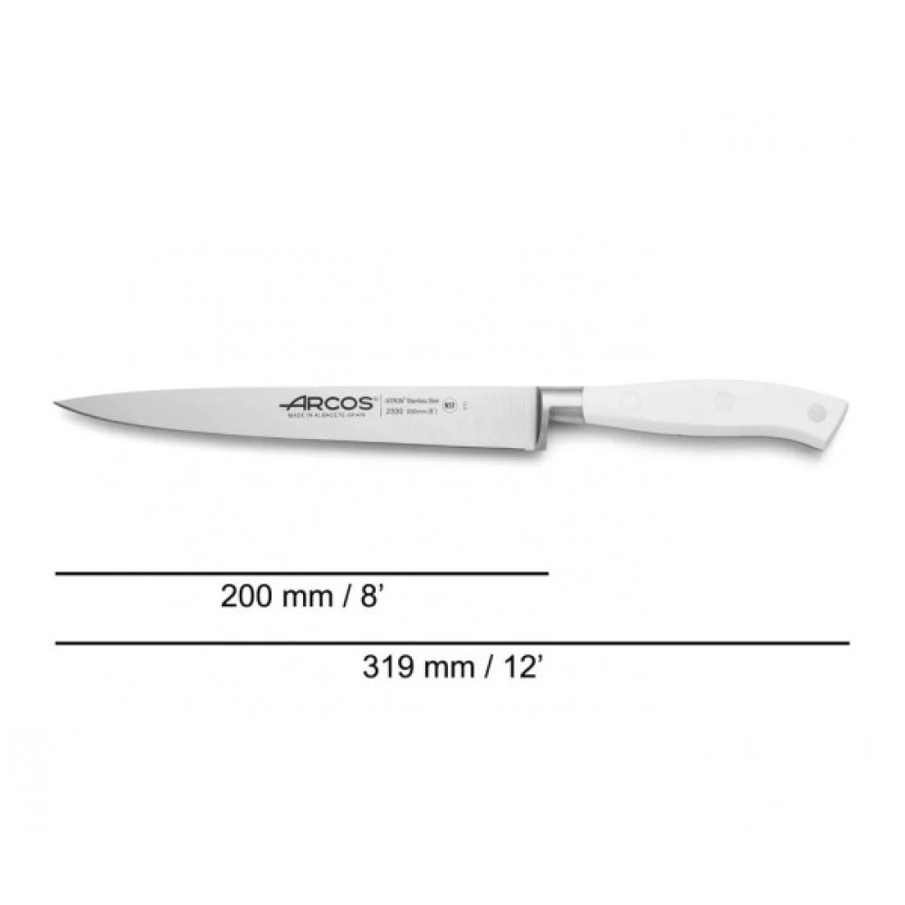Кухонний ніж Arcos Riviera філейний 200 мм White (233024)