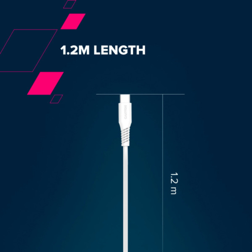 Дата кабель USB-C to USB-C 2.0m CC100SC 100W 2m White Canyon (CNS-CC100SC20W)