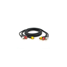 Кабель мультимедійний 3xRCA M to 3xRCA M 1.8m black Voltronic (YT-3хRCA(M)/3хRCA(M)-1.8P)