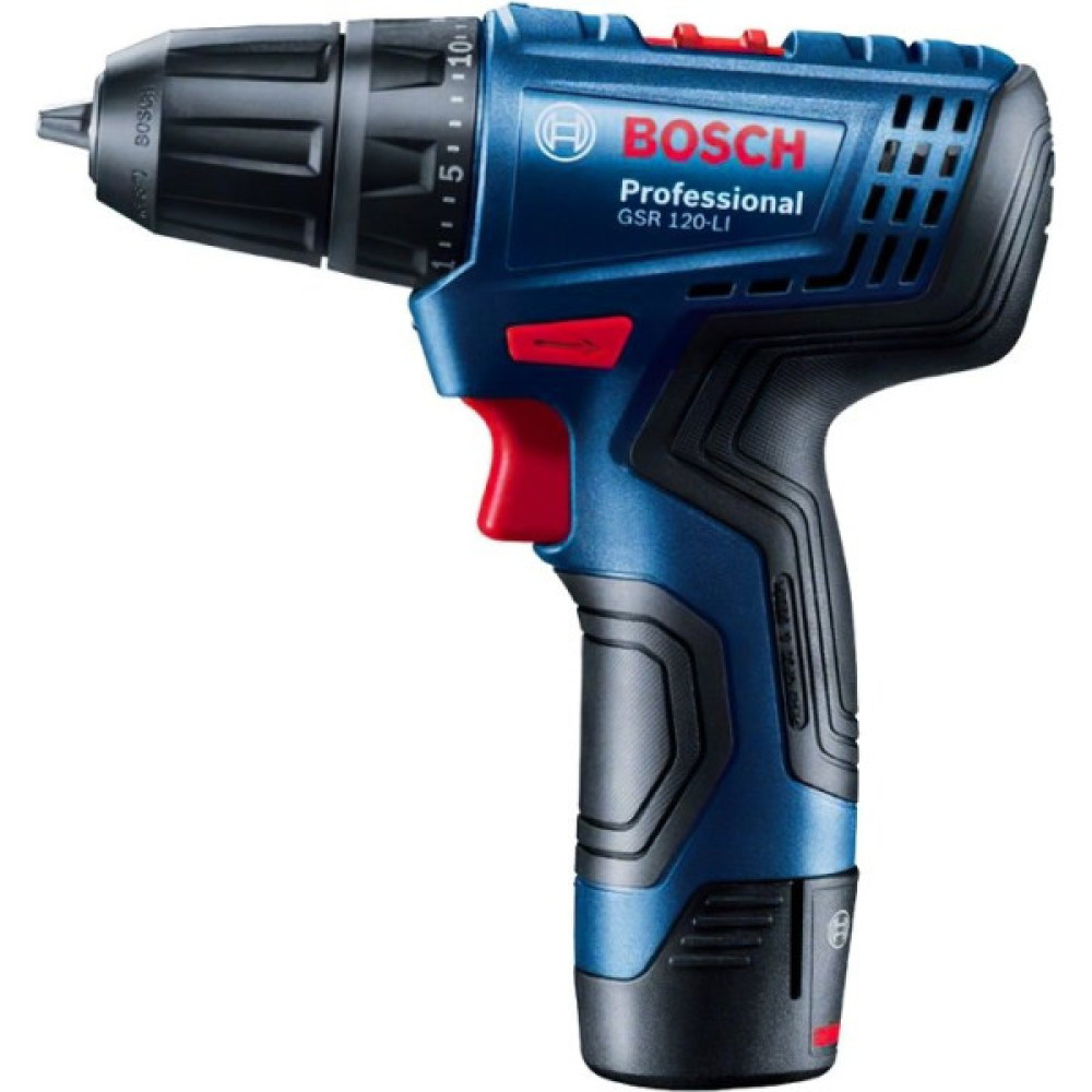 Шурупокрут-дриль акумуляторний Bosch Professional GSR 120-LI 12В 2х2А·год 14·30Нм 0-400·0-1500об/хв 2.5кг