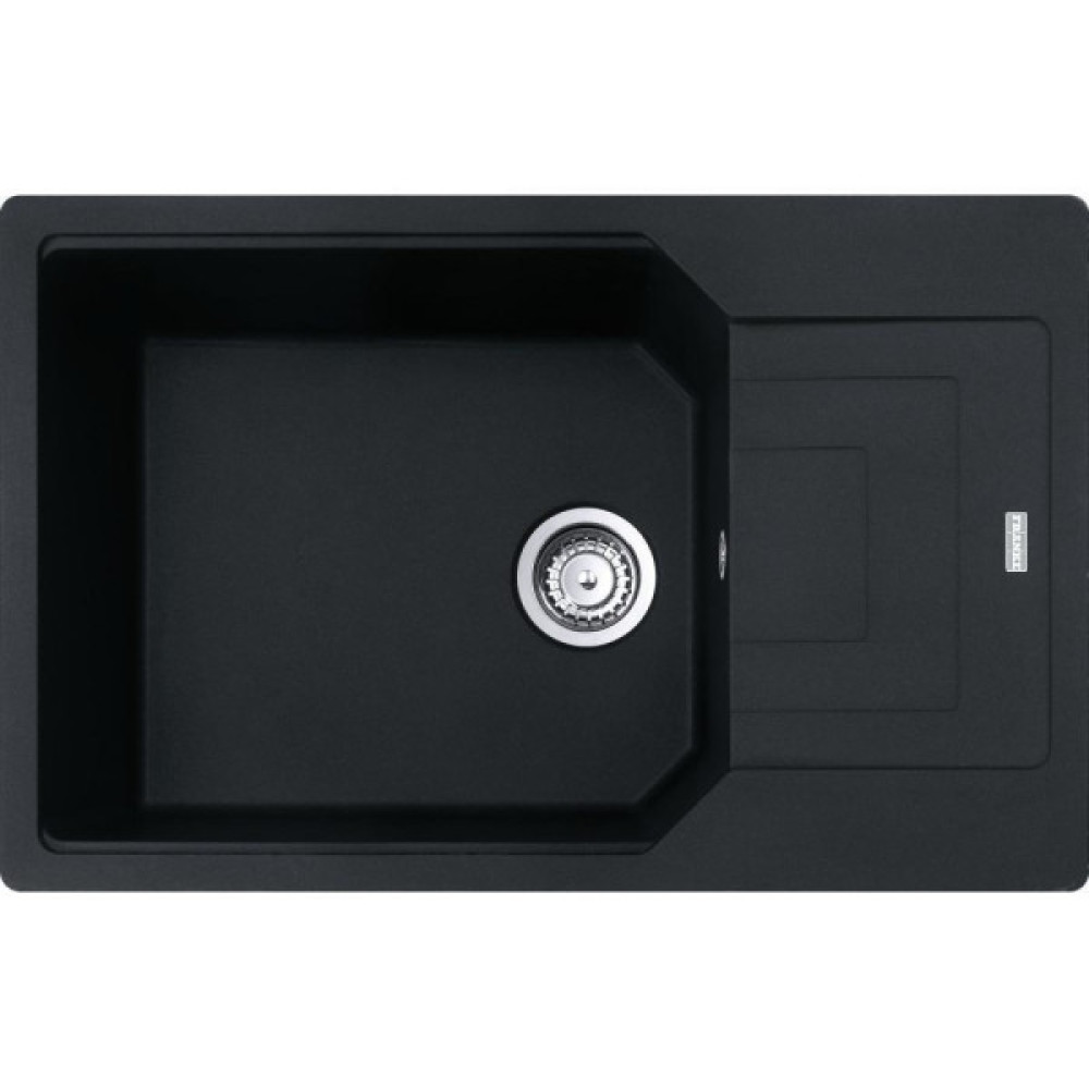 Мийка кухонна Franke Urban, фраграніт, прямокутник, з крилом, 780х500х220мм, чаша - 1, врізна, оборотна, UBG 611-78 XL, чорний матовий
