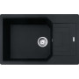 Мийка кухонна Franke Urban, фраграніт, прямокутник, з крилом, 780х500х220мм, чаша - 1, врізна, оборотна, UBG 611-78 XL, чорний матовий