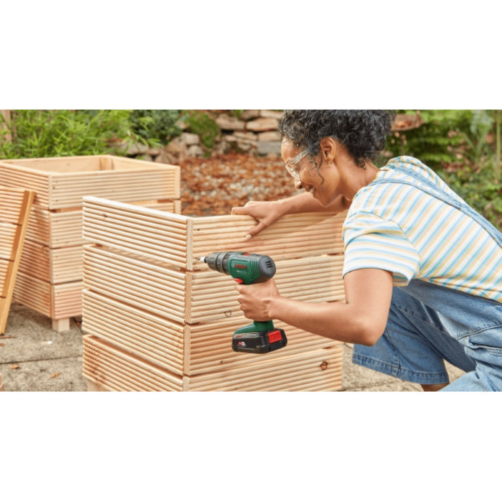 Шурупокрут-дриль акумуляторний Bosch EasyImpact 18V-40 18В 2х2А·год 20·38Нм 0-430·0-1630об/хв кейс ЗП набір 34шт (АС Xline) 1.4кг