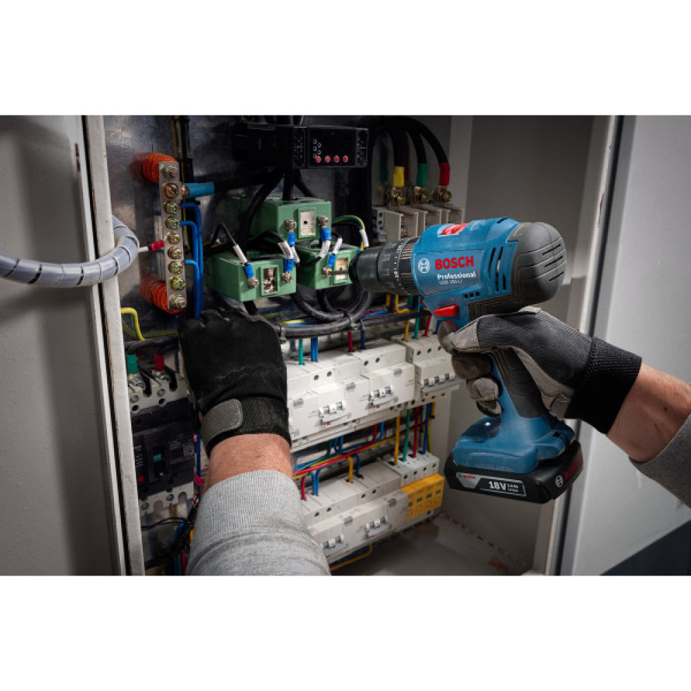 Шурупокрут-дриль ударний акумуляторний Bosch Professional GSB 183-LI 18В 1х2А·год 21-56Нм 374-1815об·хв кейс 1.2кг