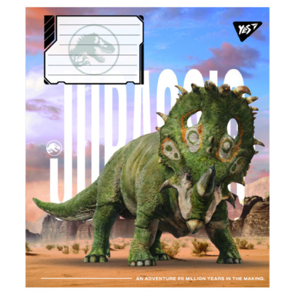 Зошит Yes JURASSIC WORLD ALIVE А5 12 аркушів клітинка (767677)
