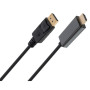 Кабель мультимедійний DisplayPort M to HDMI M 1.8m V1.4/V2.1 4K120/8K60 Vinga (VCPDP14HI211.8) Кабель мультимедійний DisplayPort M to HDMI M 1.8m V1.4/V2.1 4K120/8K60 Vinga (VCPDP14HI211.8)