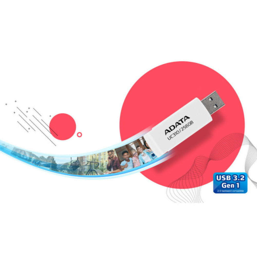 USB флеш накопичувач ADATA 64GB UC310 Black USB 3.0 (UC310-64G-RBK)