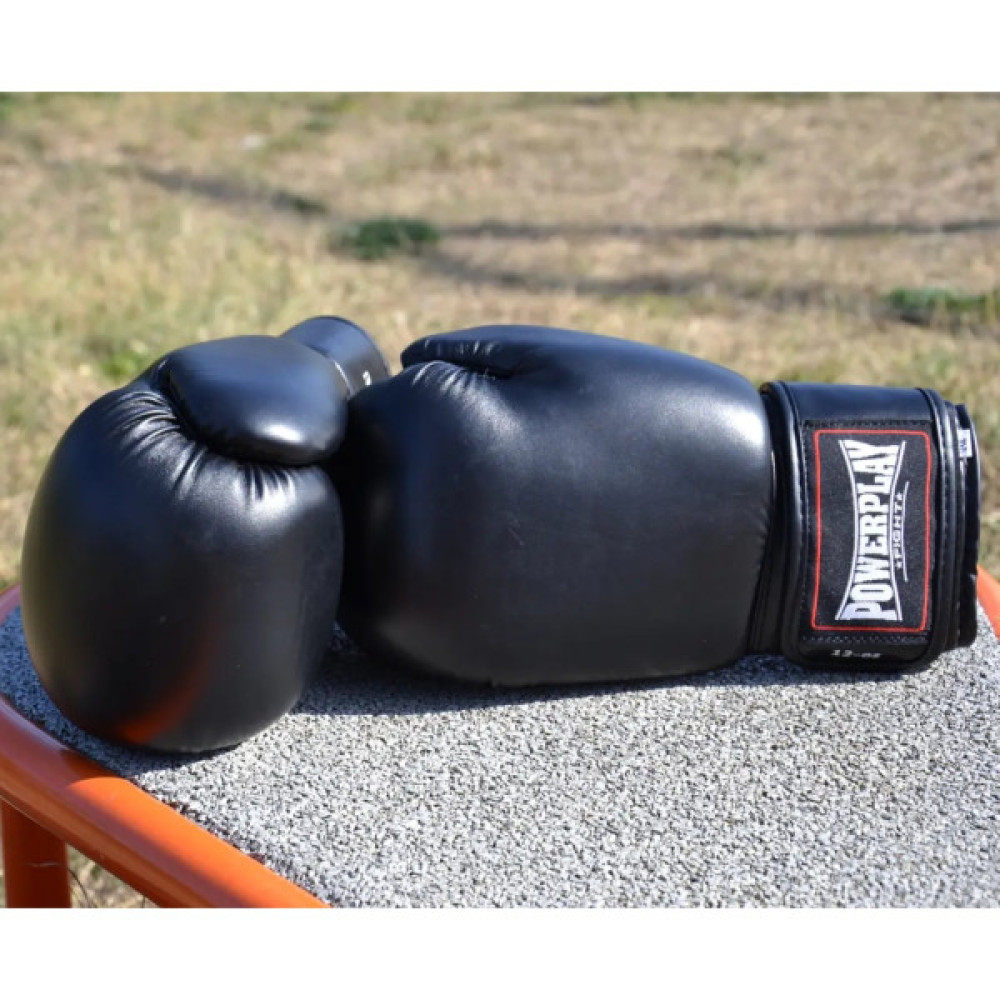 Боксерські рукавички PowerPlay 3004 Classic Чорні 6 унцій (PP_3004_6oz_Black)