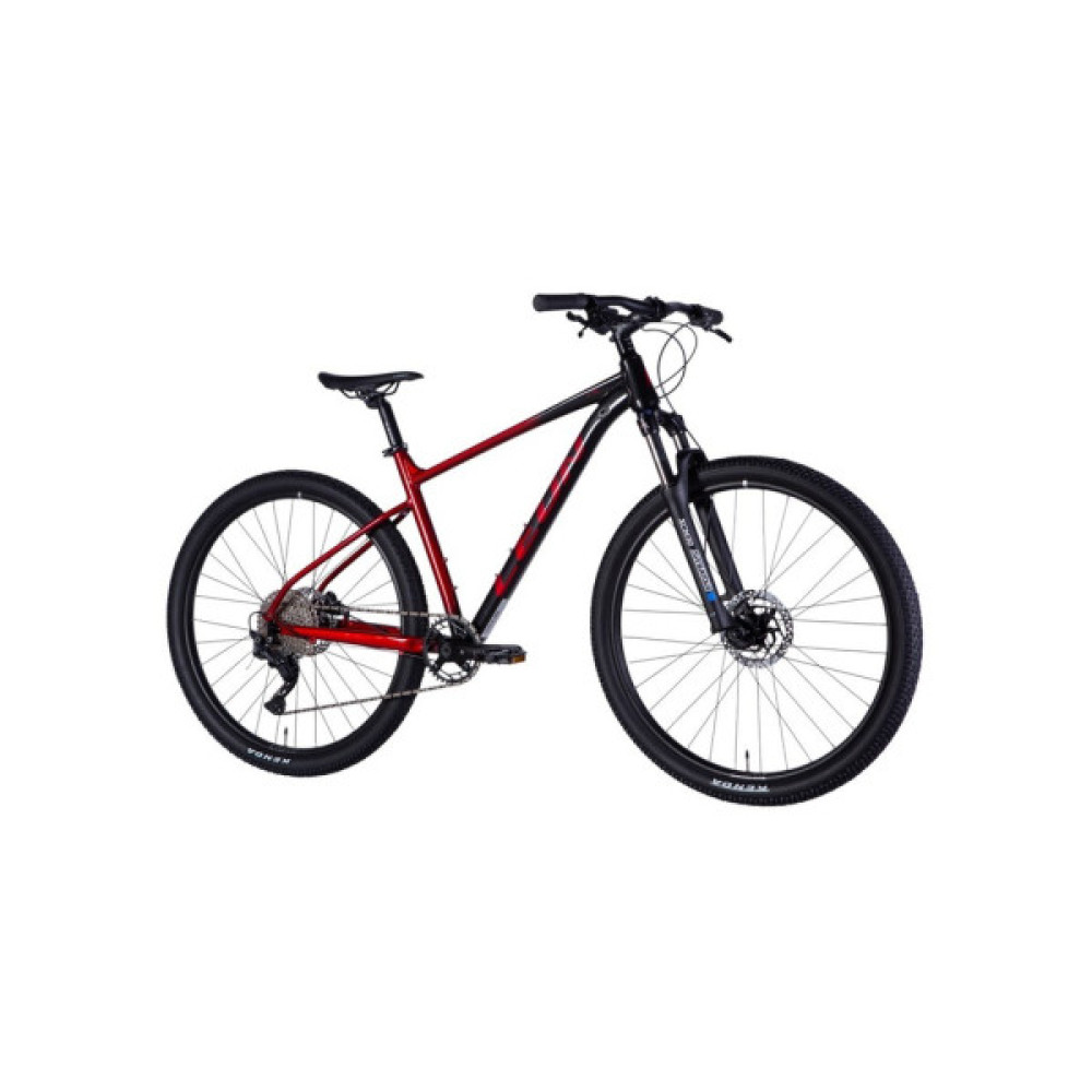 Велосипед Leon 27,5" XC 75 HDD рама-18" AL 2025 чорний з червоним (OPS-LN-27,5-078)