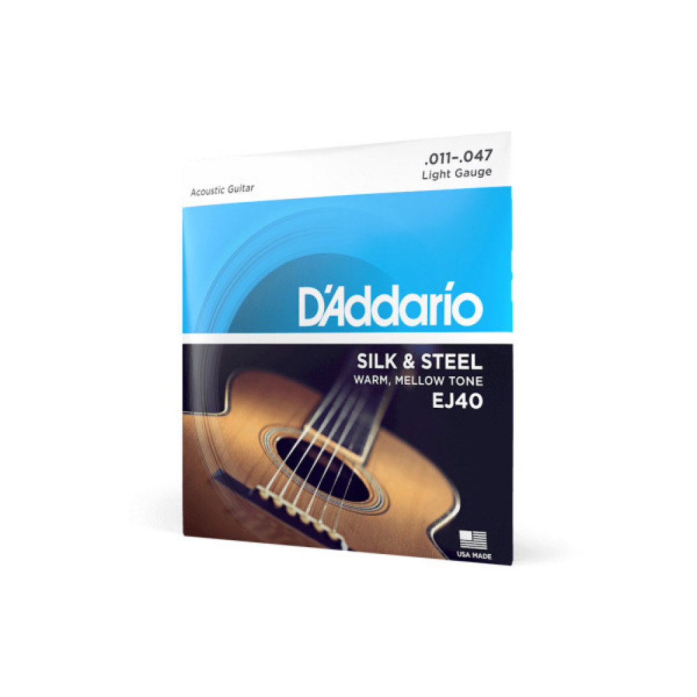 Струни для гітари D'Addario Silk & Steel Folk Regular Light (11-47) (EJ40)
