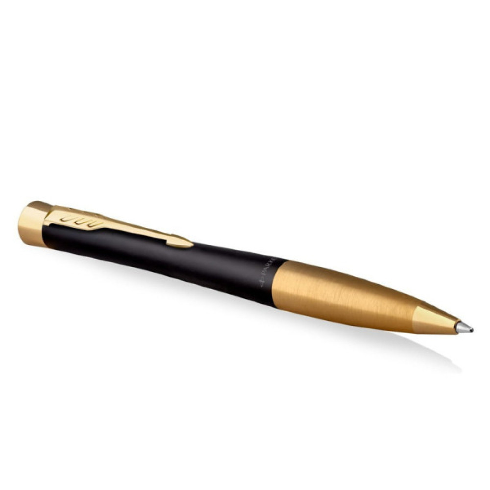 Ручка кулькова Parker URBAN 17 Muted Black GT BP + блокнот Parker + подар.упаковка GIFT24 (30 035b24)