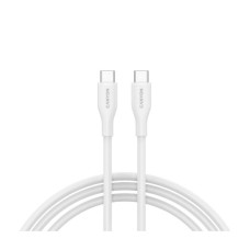 Дата кабель USB-C to USB-C 1.0m CC60SC10 60W Silicon White Canyon (CNS-CC60SC10W)