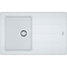 Мийка кухонна Franke Basis, фраграніт, прямокутник, з крилом, 780х500х200мм, чаша - 1, накладна, BFG 611-78, білий
