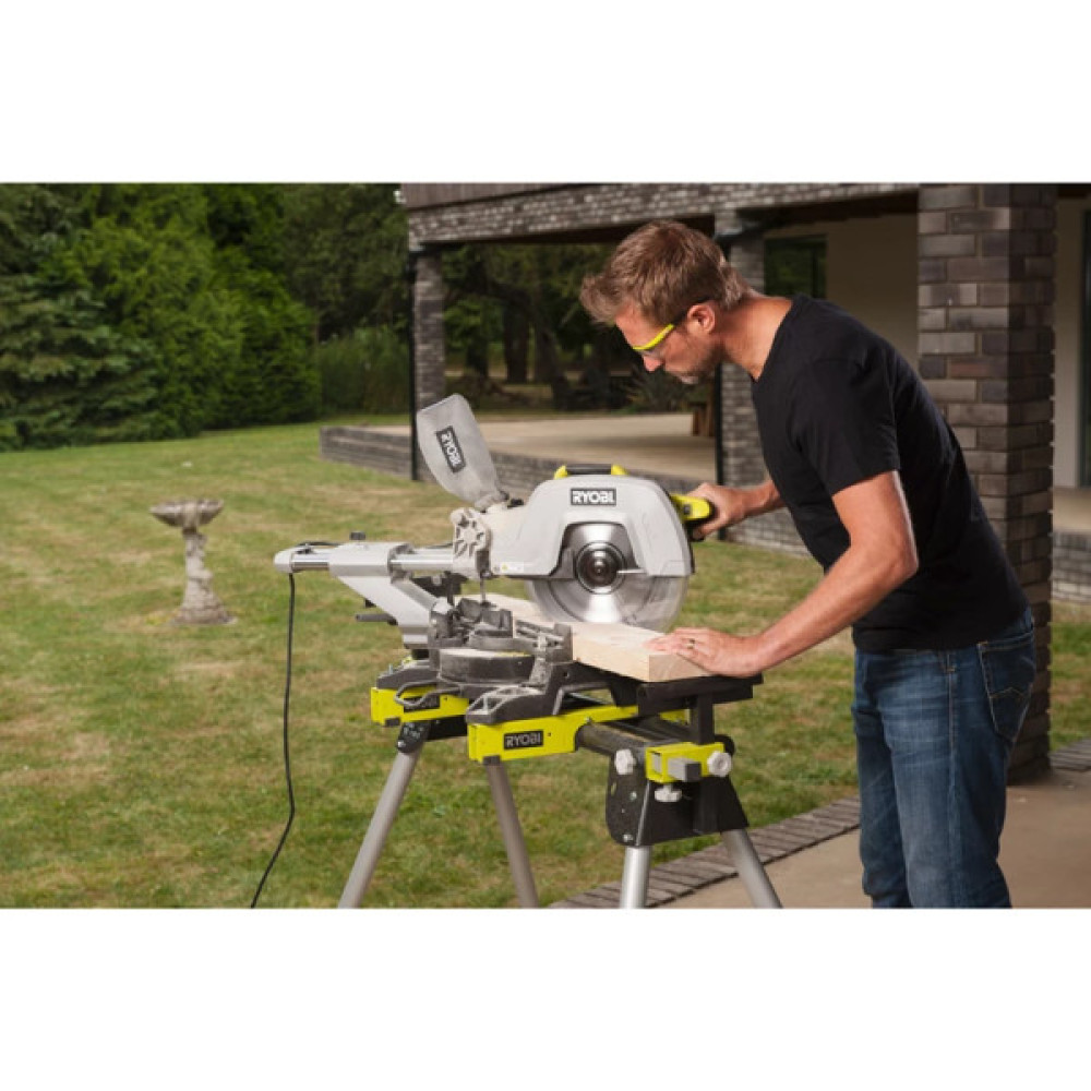 Пила торцювальна Ryobi EMS305RG з протяжкою 2200Вт диск 305мм лазер 20.7кг