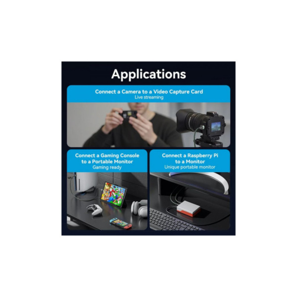 Кабель мультимедійний HDMI M to HDMI micro M 2.1m V2.0 8K 60Hz green VENTION (AGKGH)