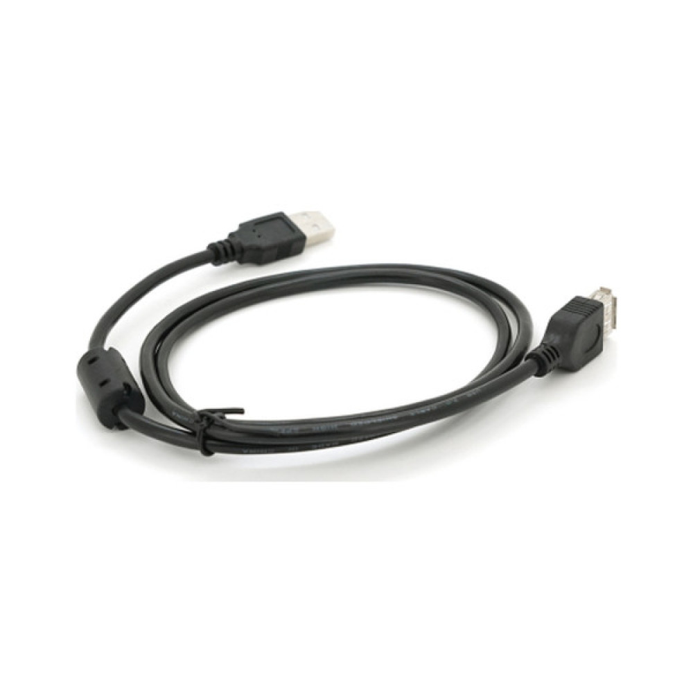 Дата кабель USB 2.0 AM/AF 1.0m ferrite black Voltronic (YT-AM/AF-1.0B)