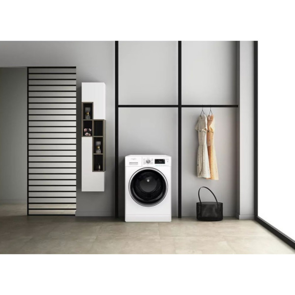 Пральна машина Whirlpool фронтальна, 11кг, 1400, A+++, 60см, дисплей, пара, інвертор, люк чорний, білий